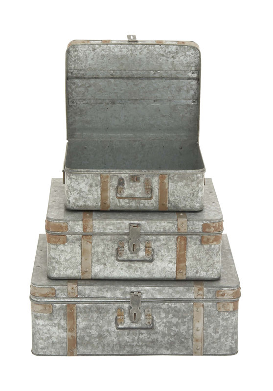 Birch Lane™ Excursion Galvanized Trunks & Reviews Wayfair