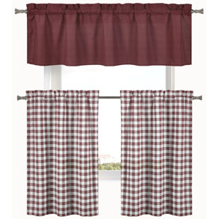 Kitchen Red Valances Curtains You Ll Love Wayfair Quickview