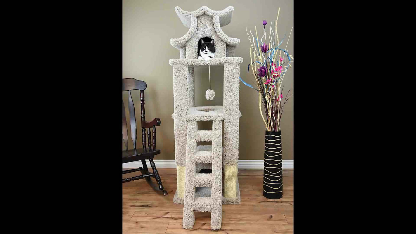 New Cat Condos 67" Premier Designer Cat Tree & Reviews Wayfair