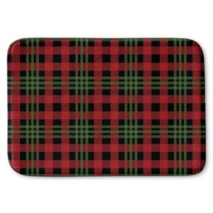 Christmas Plaid Memory Foam Bath Rug