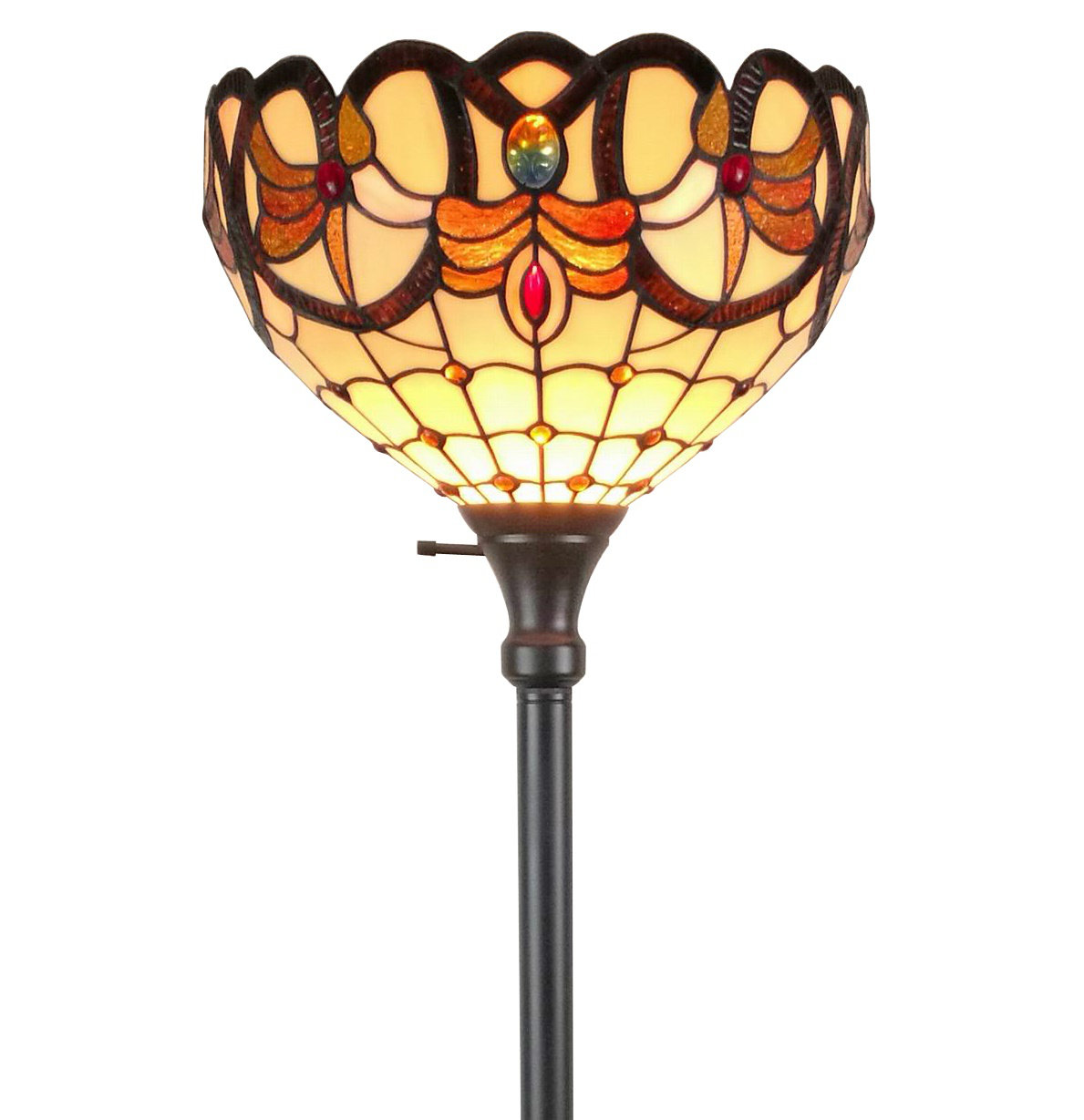 Amighting Tiffany Style 72 Torchiere Floor Lamp Wayfair