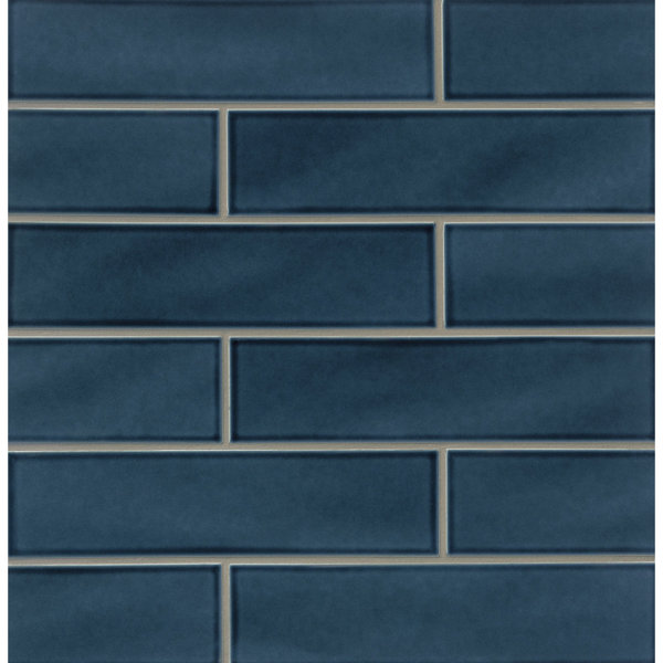 GSMT Park Place 3.88" x 16" Ceramic Field Tile in Dark