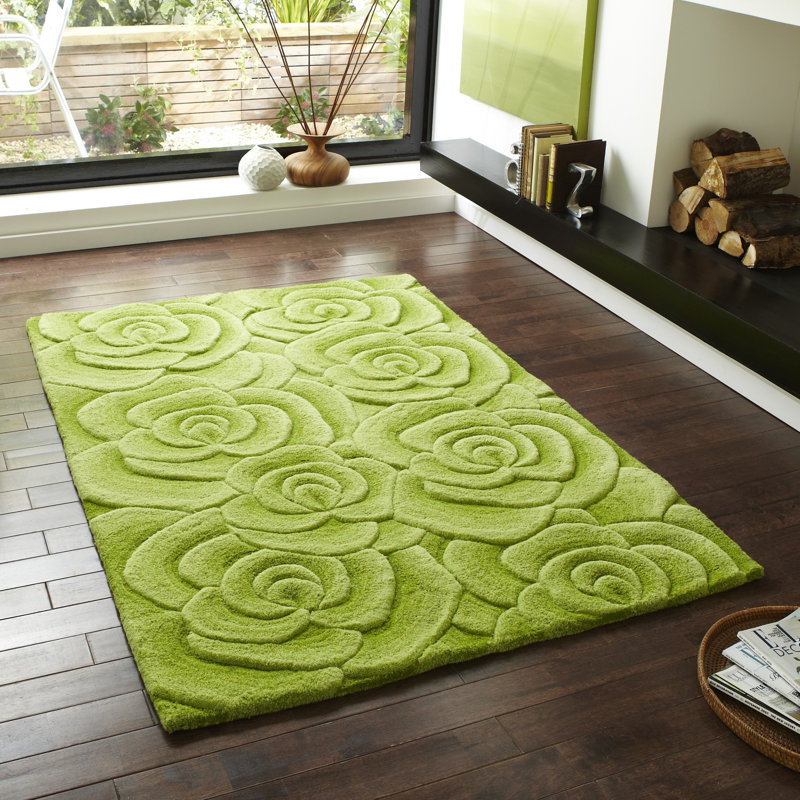 Charlton Home Travis HandTufted Green Area Rug & Reviews Wayfair.co.uk
