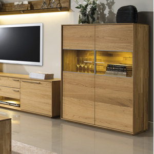 Standvitrine Rio aus Massivholz von Hazelwood Home
