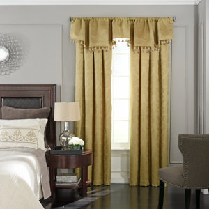 Germaine Damask Max Blackout Thermal Rod Pocket Single Curtain Panel