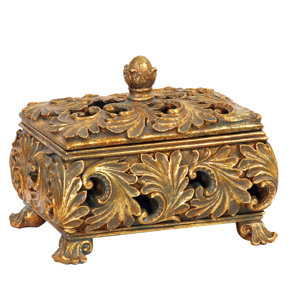Harvey Textured Leaf Decorative Keeping Box