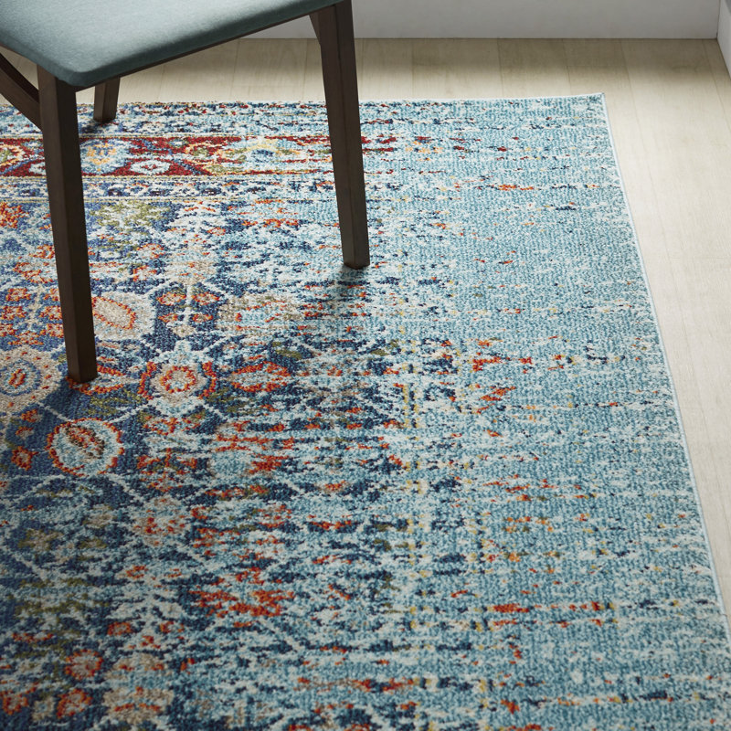 World Menagerie Bathurst Teal Area Rug & Reviews Wayfair.co.uk