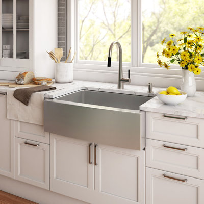 Kitchen Sink kraus stainless steel 33" x 20.75" farmhouse kitchen sink with Kitchen Sink kraus stainless steel 33" x 20.75" farmhouse kitchen sink with