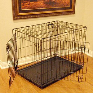 Double Door Folding Pet Crate