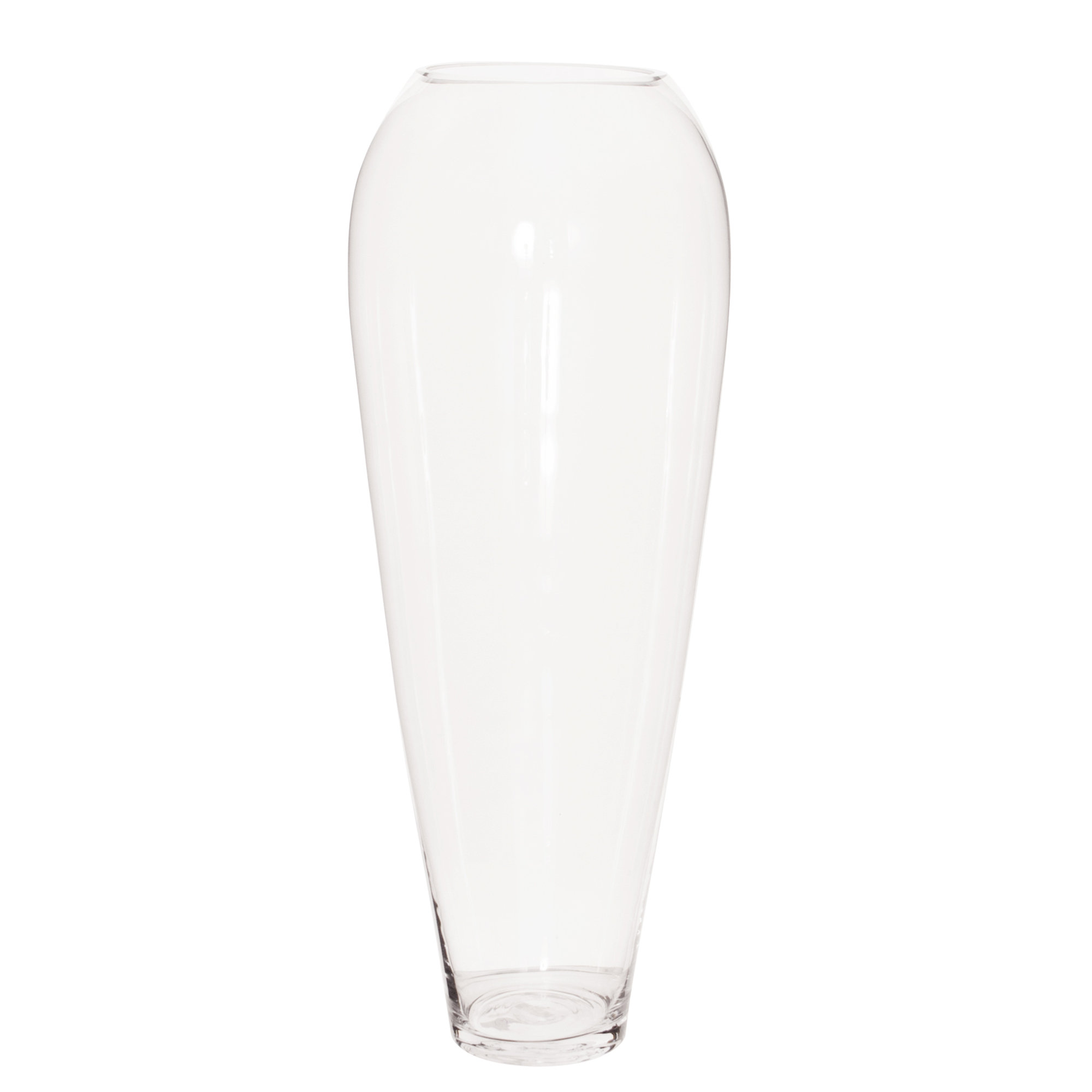 Orren Ellis Lawton Clear Hand N Gl Floor Vase Wayfair