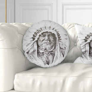 Native American Indian Pillows Wayfair Portrait Native American Indian Throw Pillow