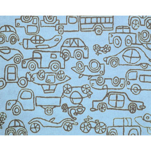 Kids Transport Ozone Blue/Sable Area Rug