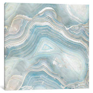 Agate in Blue I Graphic Art on Wrapped Canvas