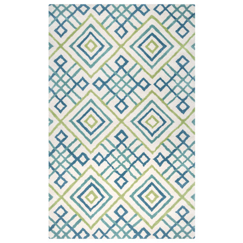 Meridian Rugmakers Ohio Hand Tufted Teal Lime Area Rug Wayfair Ohio Hand Tufted Teal Lime Area Rug