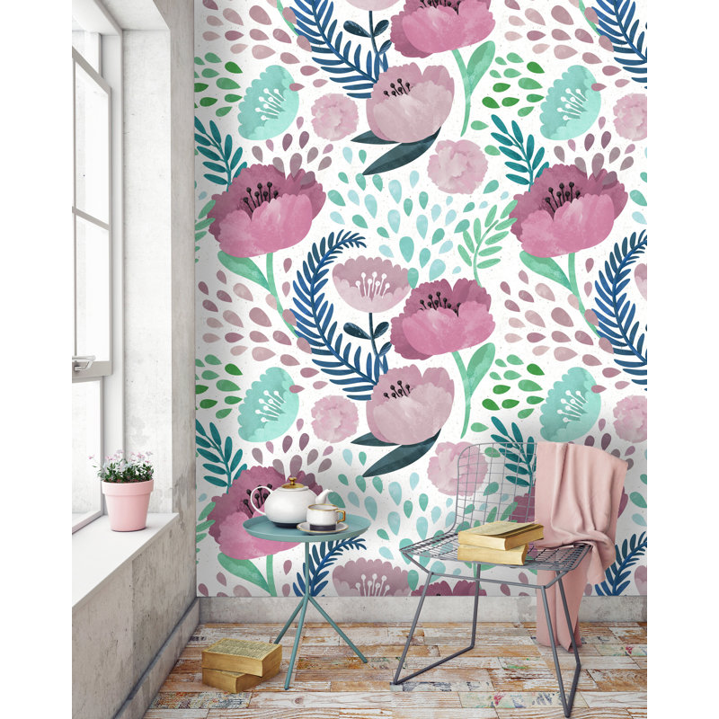 Bungalow Rose Ottawa Removable Nursery Dusty 7 17 L X 125 W Ottawa Removable Nursery Dusty 7 17 L X 125 W And Stick Wallpaper Roll