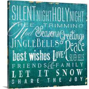 Christmas Art Type I by Elizabeth Medley Textual Art on Wrapped Canvas