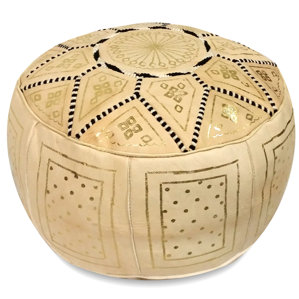 Carnuel Moroccan Pouf Leather Ottoman ..