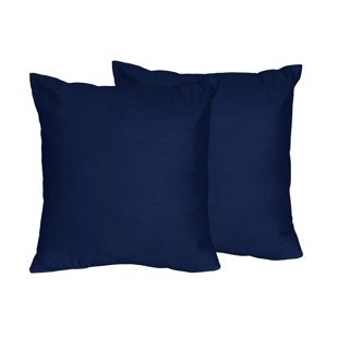 Navy Blue Bathroom Decor Wayfair Chevron Solid Navy Blue Throw Pillows Set Of 2