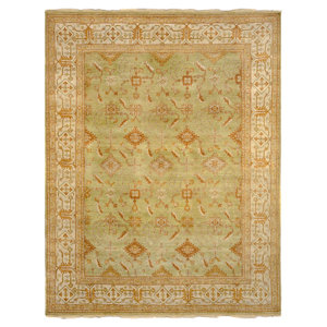 Cora Hand-Hooked Green/Camel Area Rug