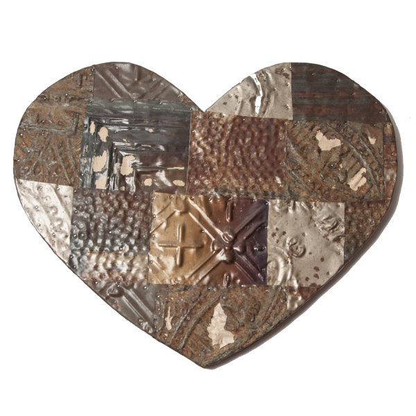 Ozark Folk Art Antique Tin Heart Shape Wall Art & Reviews Wayfair