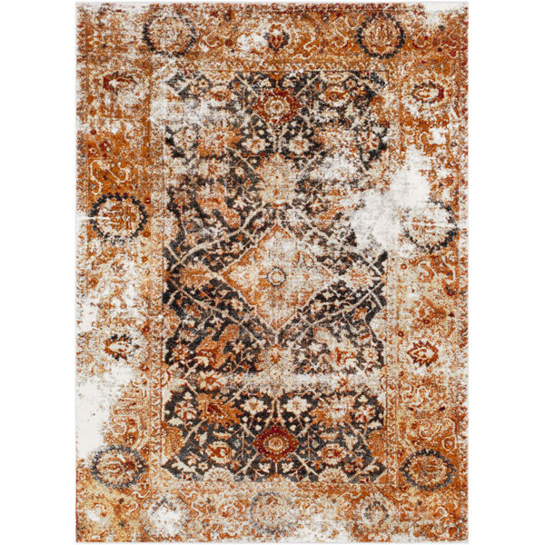 Bloomsbury Market Ridgecrest Distressed Vintage Orange Black Area Bloomsbury Market Ridgecrest Distressed Vintage Orange Black Area Rug Reviews Wayfair