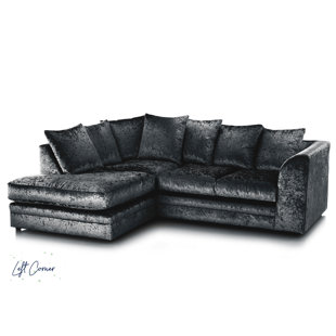 Velvet Corner Sofas You Ll Love Wayfair Co Uk Zinc Corner Sofa