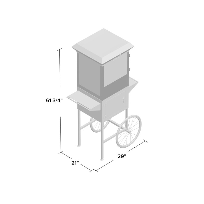 Great Northern Popcorn Roosevelt 8 Oz. Antique Popcorn Machine with