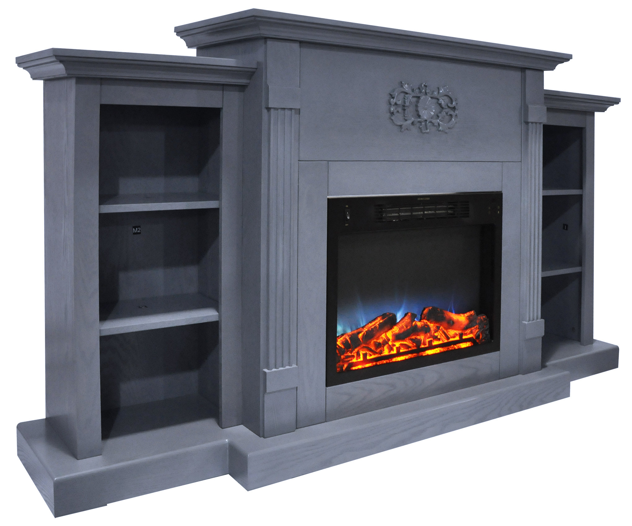 Latitude Run Sorrento Electric Fireplace With Multi Color Led
