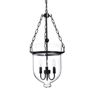 Belita Glass 3-Light Schoolhouse pendant