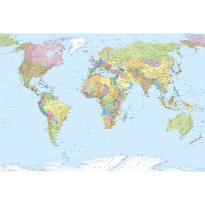 Komar World Map 12.08' x 98