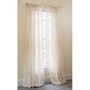 Luxembourg Striped Sheer Rod pocket Single Curtain Panel