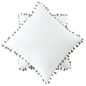 100% Cotton Tassel Euro Sham (Set of 2)