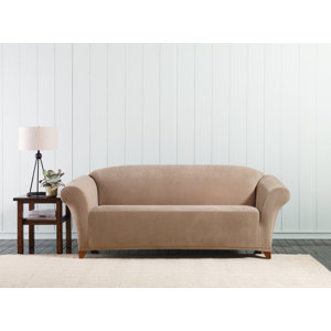 Stretch Corduroy Box Cushion Sofa Slipcover