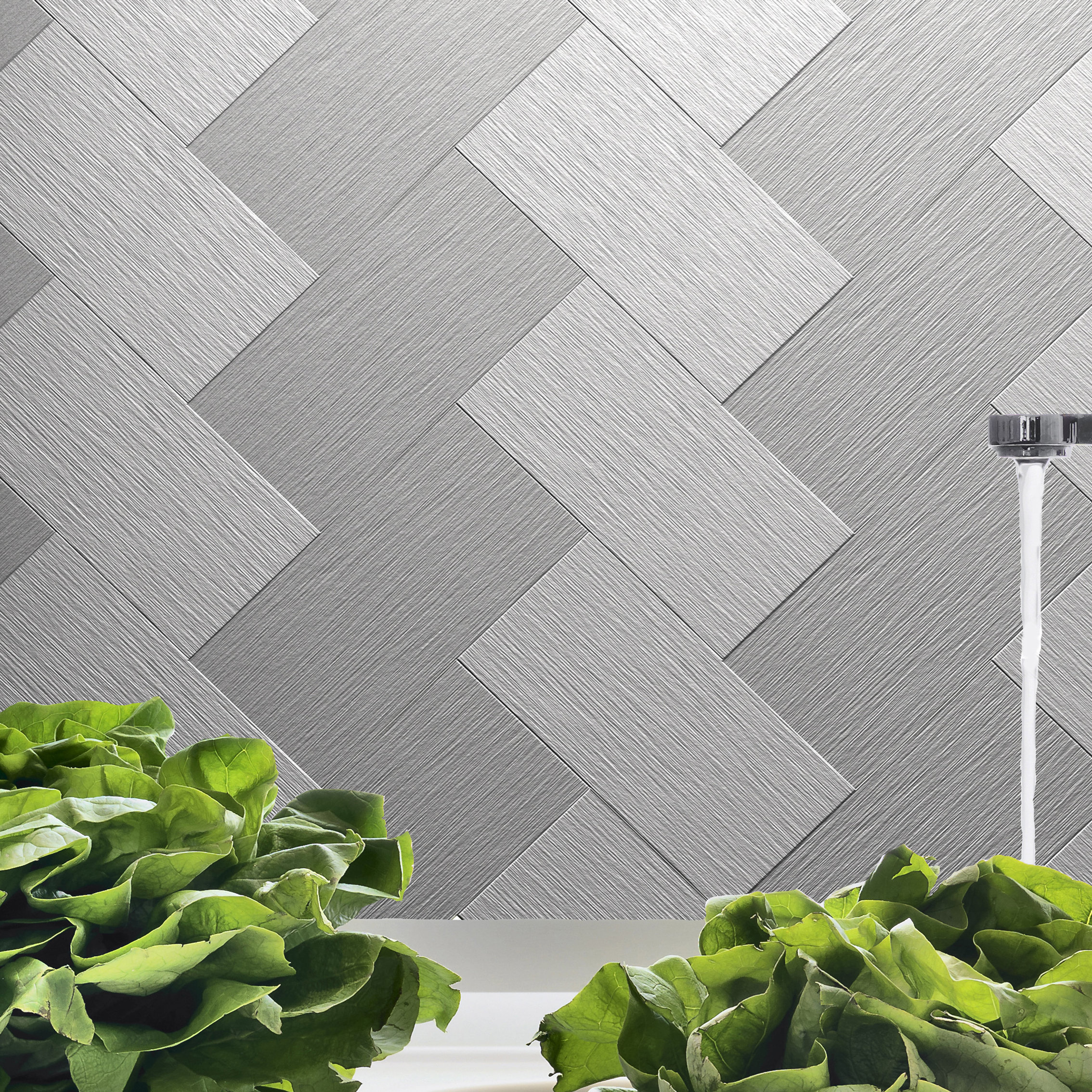 Instant Mosaic 3 X 6 Metal L Stick Subway Tile In Silver Instant Mosaic 3 X 6 Metal L Stick Subway Tile In Silver Reviews Wayfair