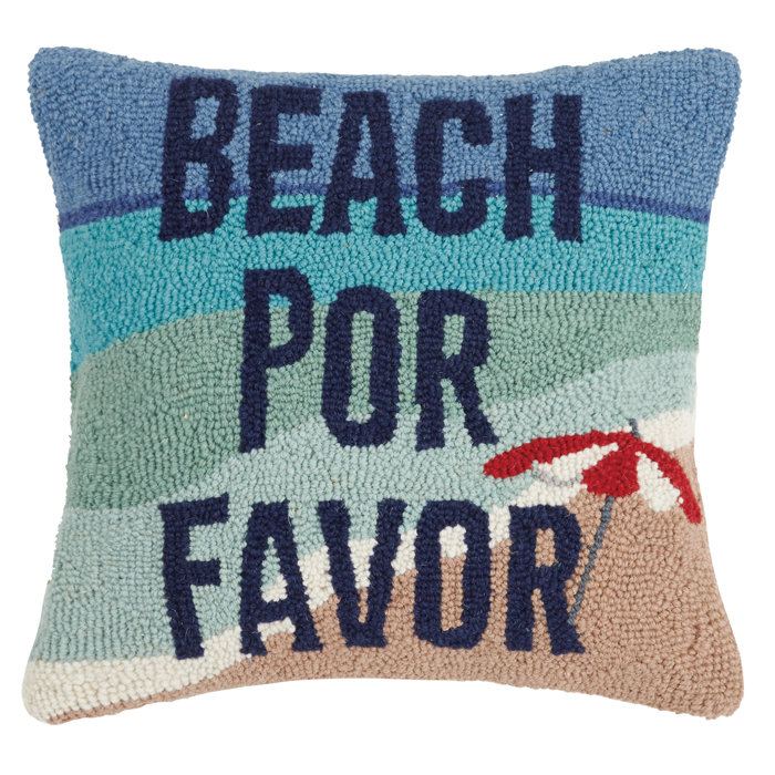 Highland Dunes Bure Beach Por Favour Wool Throw Pillow Wayfair Ca