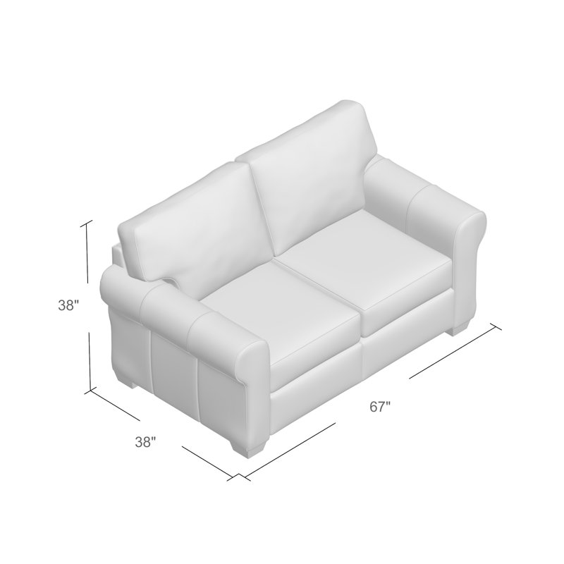 Wayfair Custom Upholstery™ Rachel Leather Loveseat & Reviews Wayfair