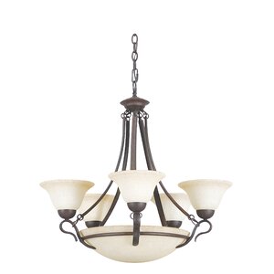 8-Light Shaded Chandelier