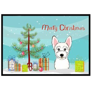 Christmas Tree and Westie Doormat