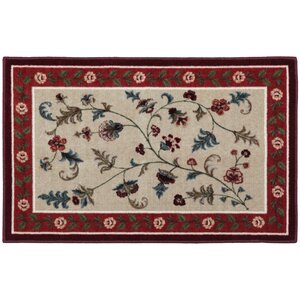 Farrah Rich Red/Beige Area Rug