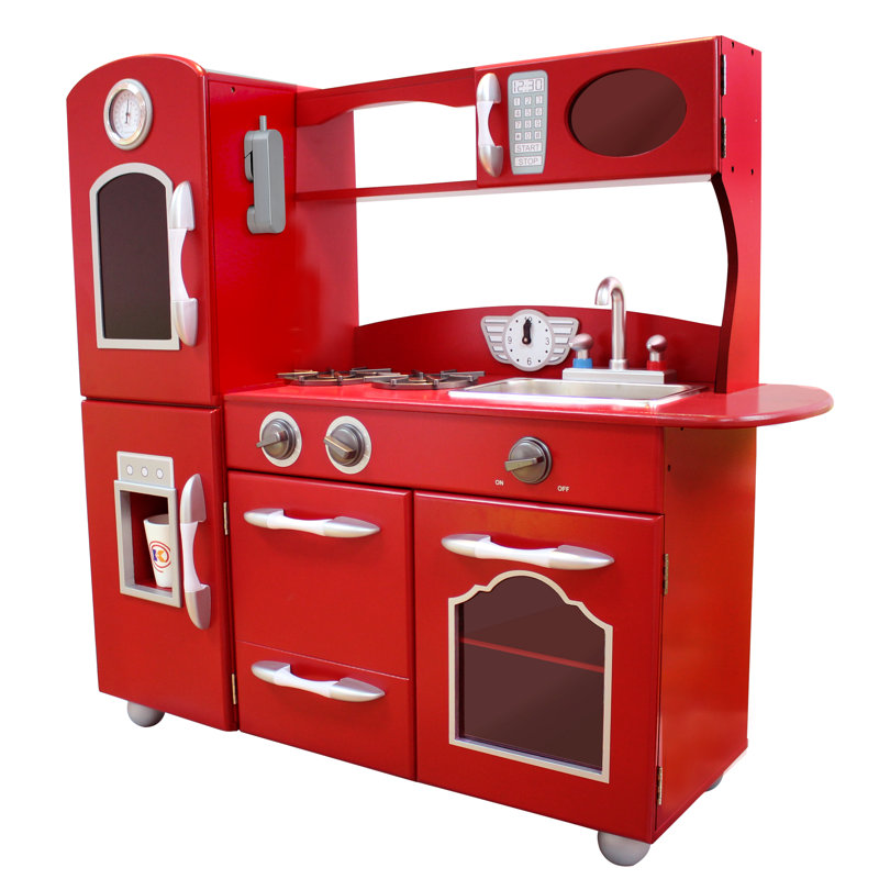 Red Play Kitchen Set teamson kids wooden play kitchen set & reviews | wayfair Red Play Kitchen Set teamson kids wooden play kitchen set & reviews | wayfair