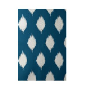 Geometric Teal Indoor/Outdoor Area Rug