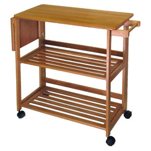 Lavina Kitchen Island with Wood Top