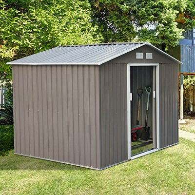 Outsunny 9 ft. W x 6 ft. D Metal Storage Shed & Reviews | Wayfair