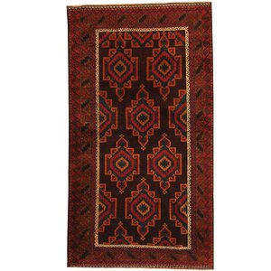 Balouchi Hand-Knotted Brown/Red Area Rug