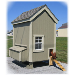 Colonial Gable Chicken House with Ramp and Nesting Box