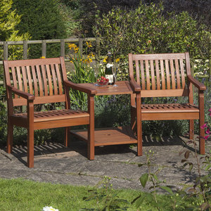 2-Sitzer Doppelbank Willington aus Holz von Rowl..