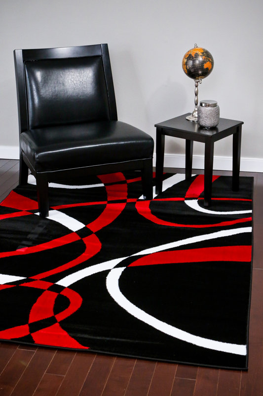 Persianrugs Modern Red Area Rug & Reviews Wayfair