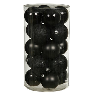 Christmas Ball Ornament with Cap (Set of 18)