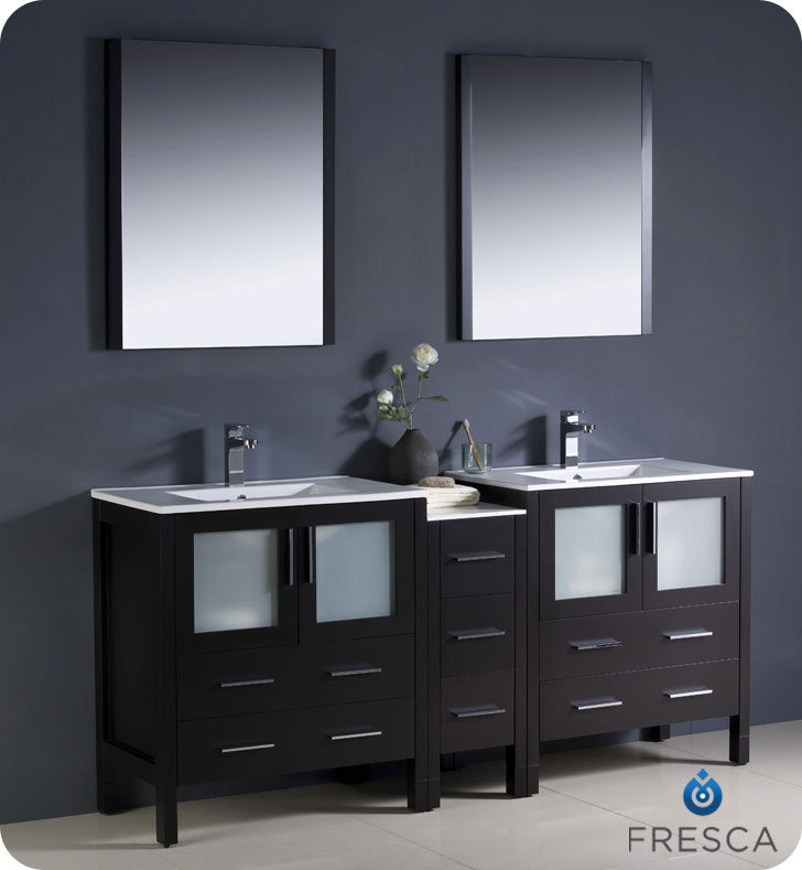 Fresca Torino 72" Double Bathroom Vanity Set with Mirror & Reviews