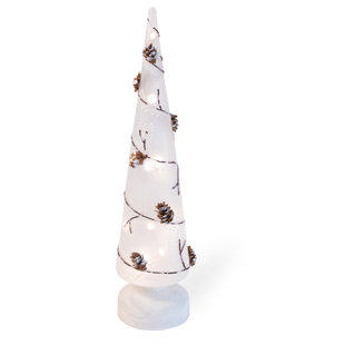 Led Trees Wayfair Frosted Pinecones Led Tree